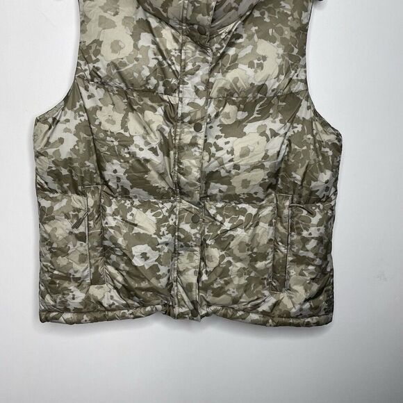 PRANA Puffer Vest Women Medium Green Wildflower NEW Hellebore Down Filled Zip-Up - Picture 4 of 16